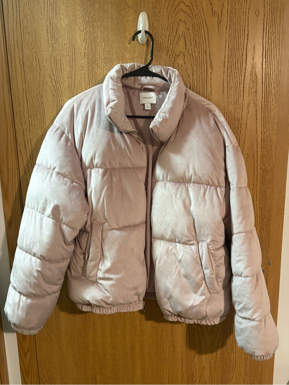 Nine West Blush Pink Quilted Puffer Jacket